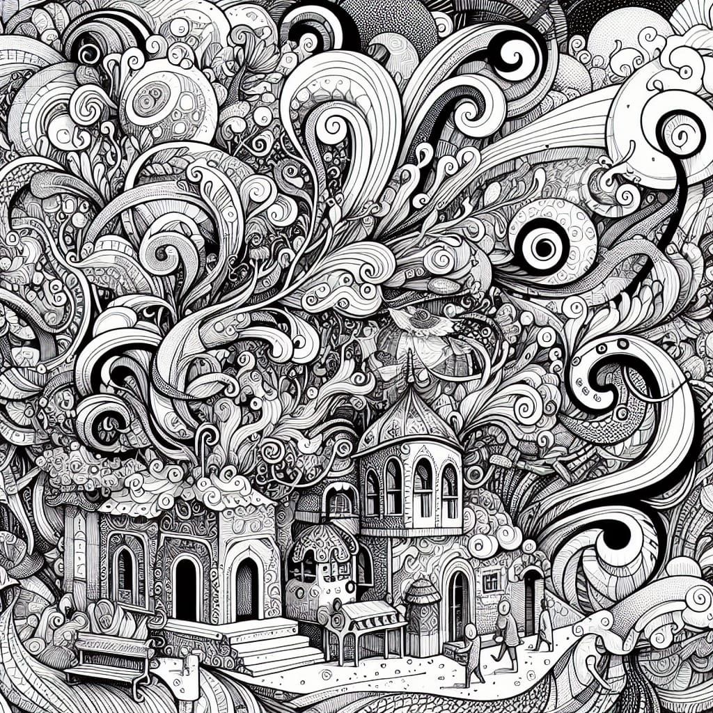 Whimsical Ink Drawn World of Early 20th Century Art