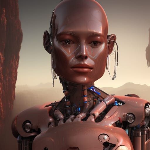 Realistic Humanoid Robots with Detailed Matte Finish