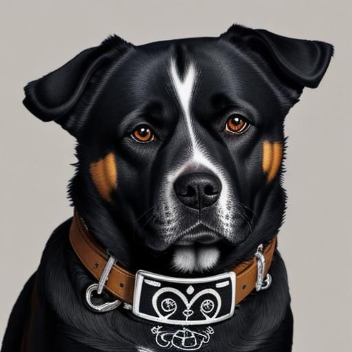 Dog with Gang Tattoo of Canine Club
