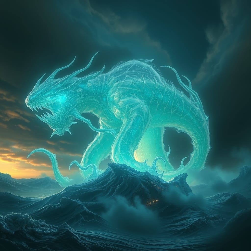 Bioluminescent Leviathan Emerges from the Deep Sea