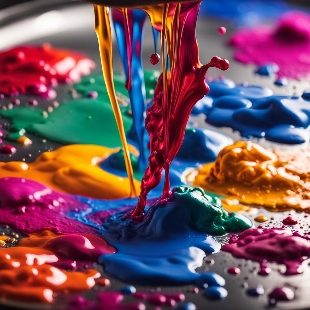 Vibrant Color Splash Photography with Dripping Pigment