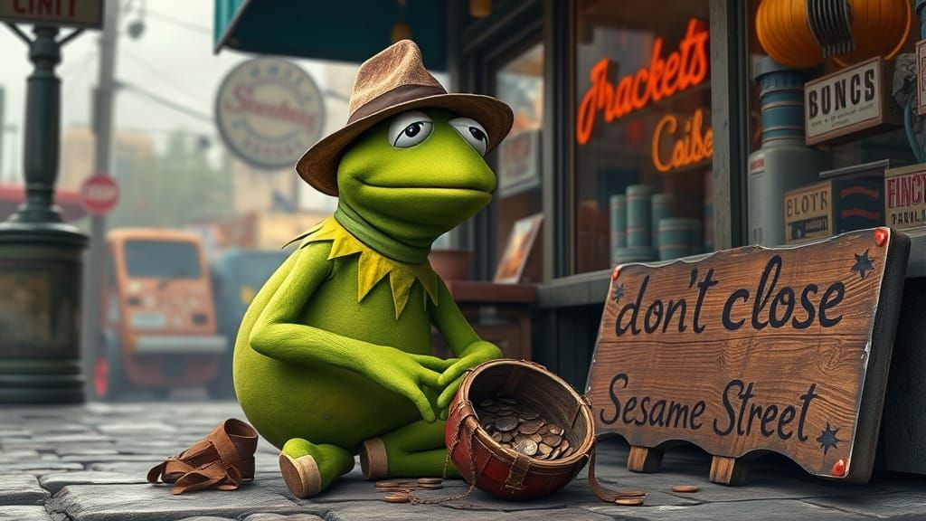 Kermit Begs to Save Sesame Street: Matte Painting