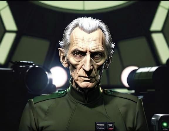 Grand Moff Tarkin in Star Wars Uniform