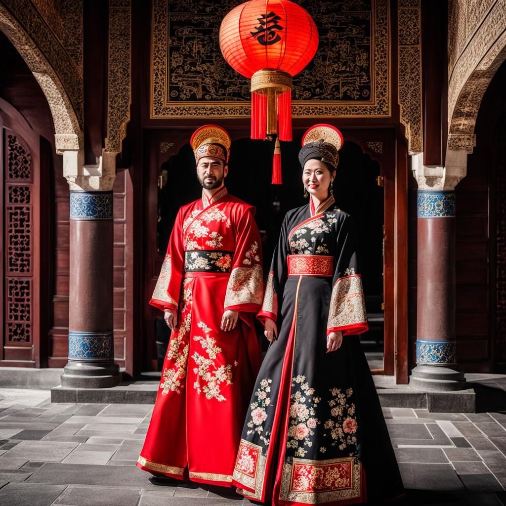 Chinese Attire at Galata Tower, Istanbul