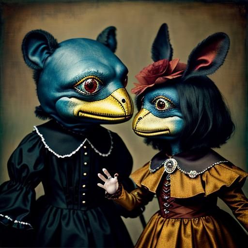 Hand Puppets Conversation in Professional Photo Style