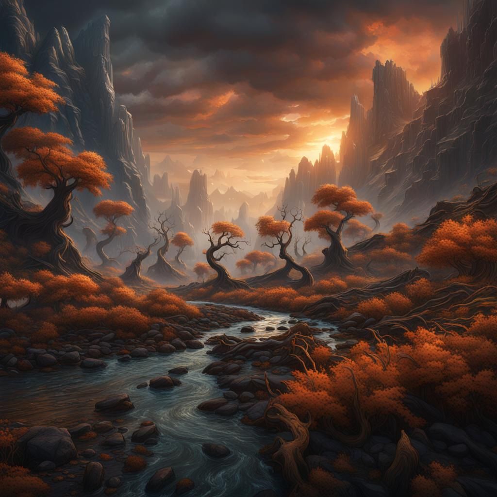 Fantastical Nature's Fury Concept Art in 8k