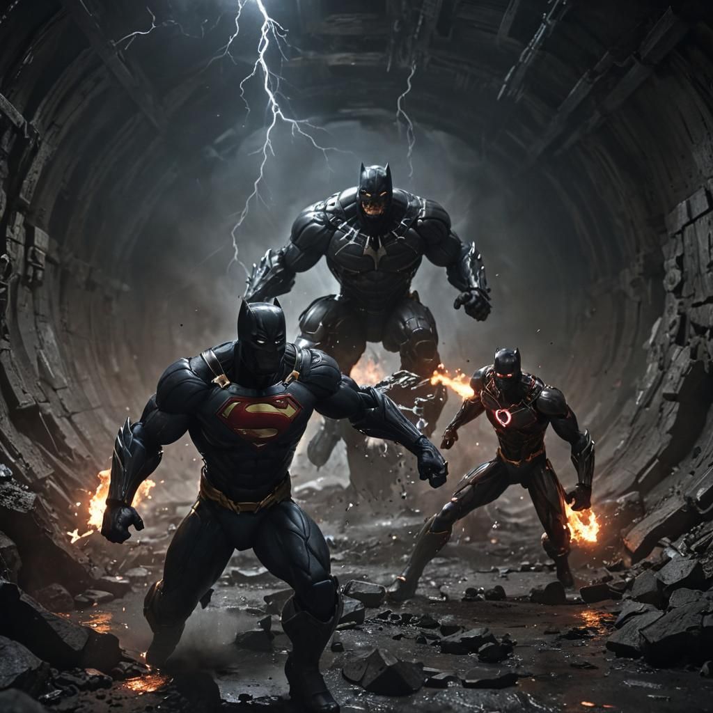 Epic Sci-Fi Battle: Superman vs. Batman vs. Black Panther