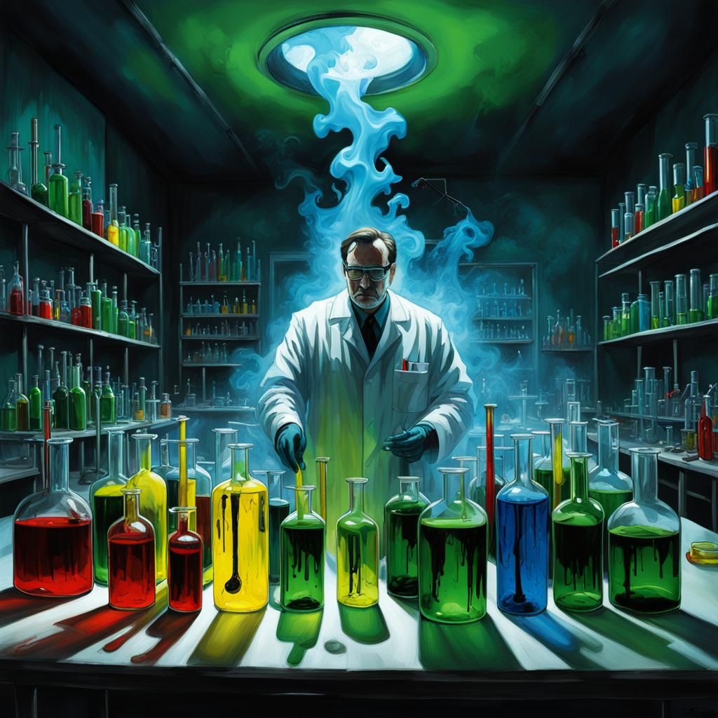 Sinister Scientist in Melting Laboratory