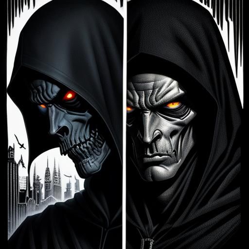 Grim Reaper in Graphic Novel Style