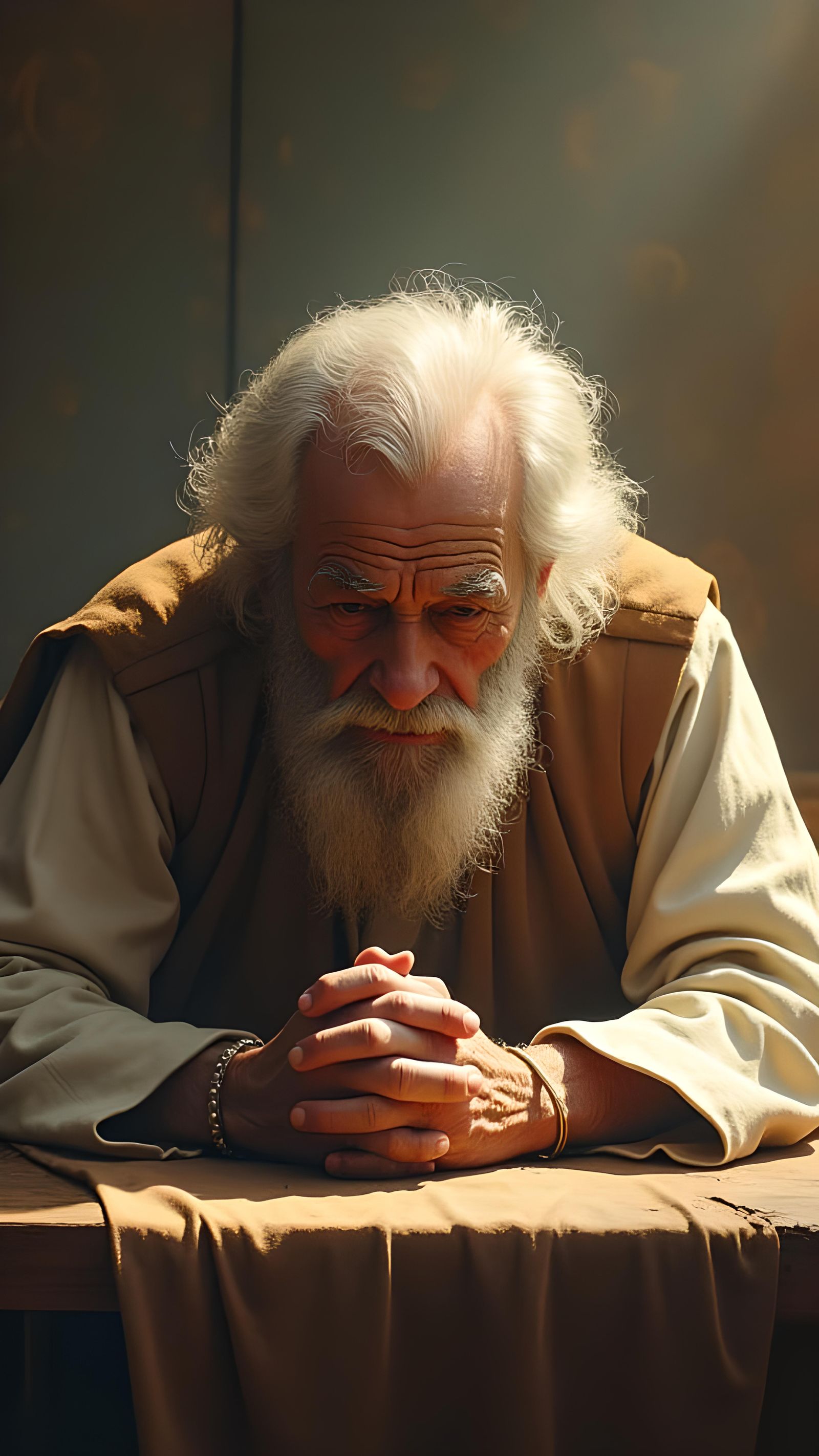 Zachariah's Plea: An Emotional Matte Painting of the Prophet