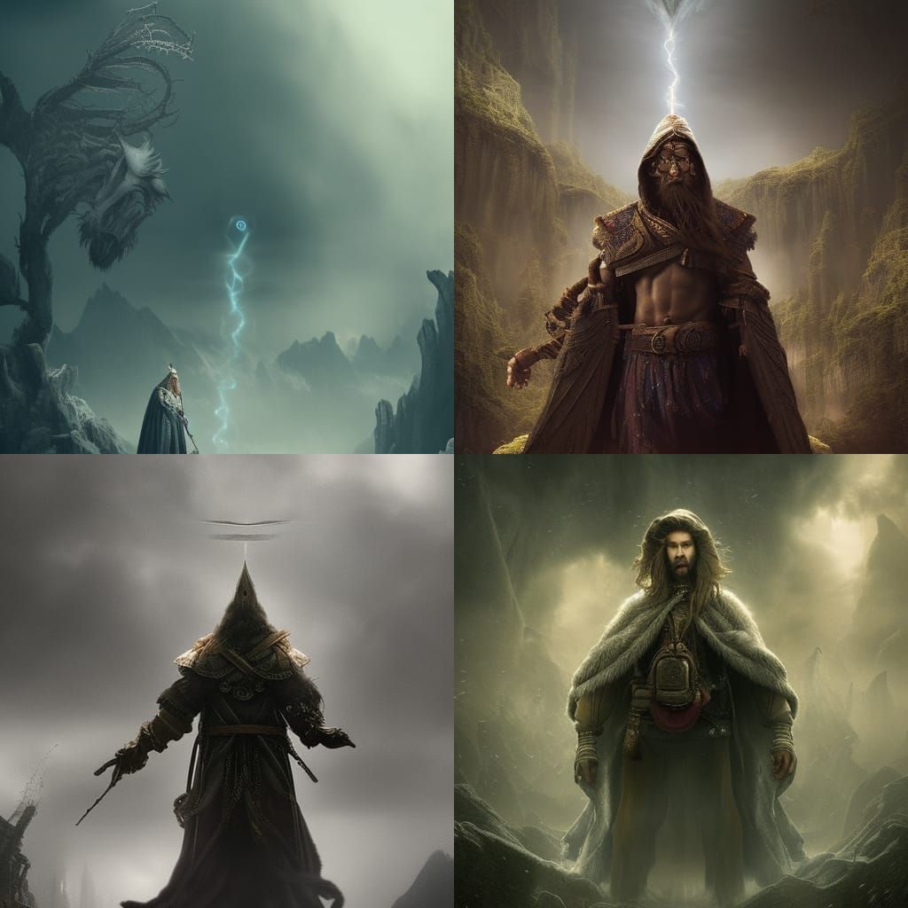 Mystical Wizard in Dramatic Digital Painting