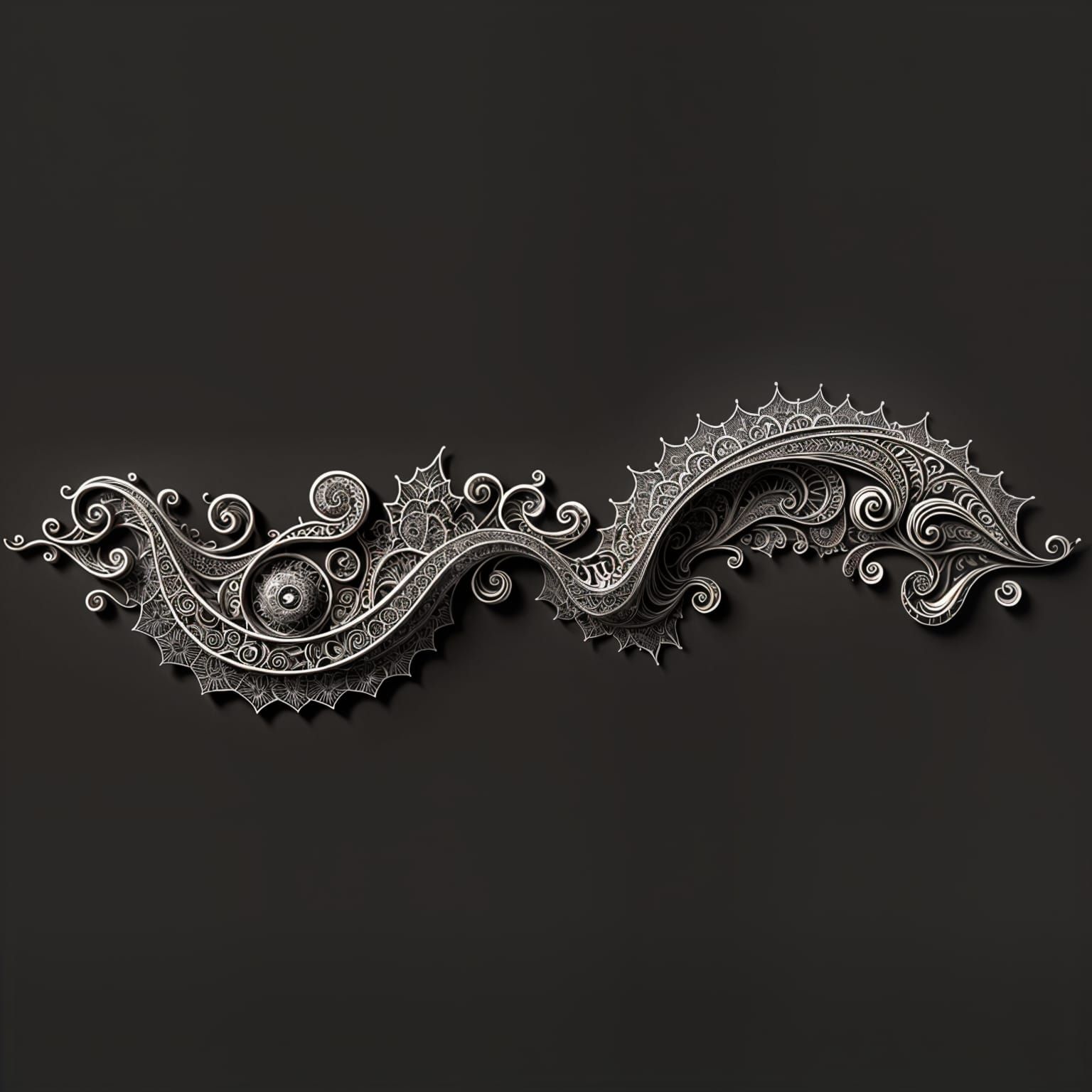 Abstract Fractal Design with 3D Shading