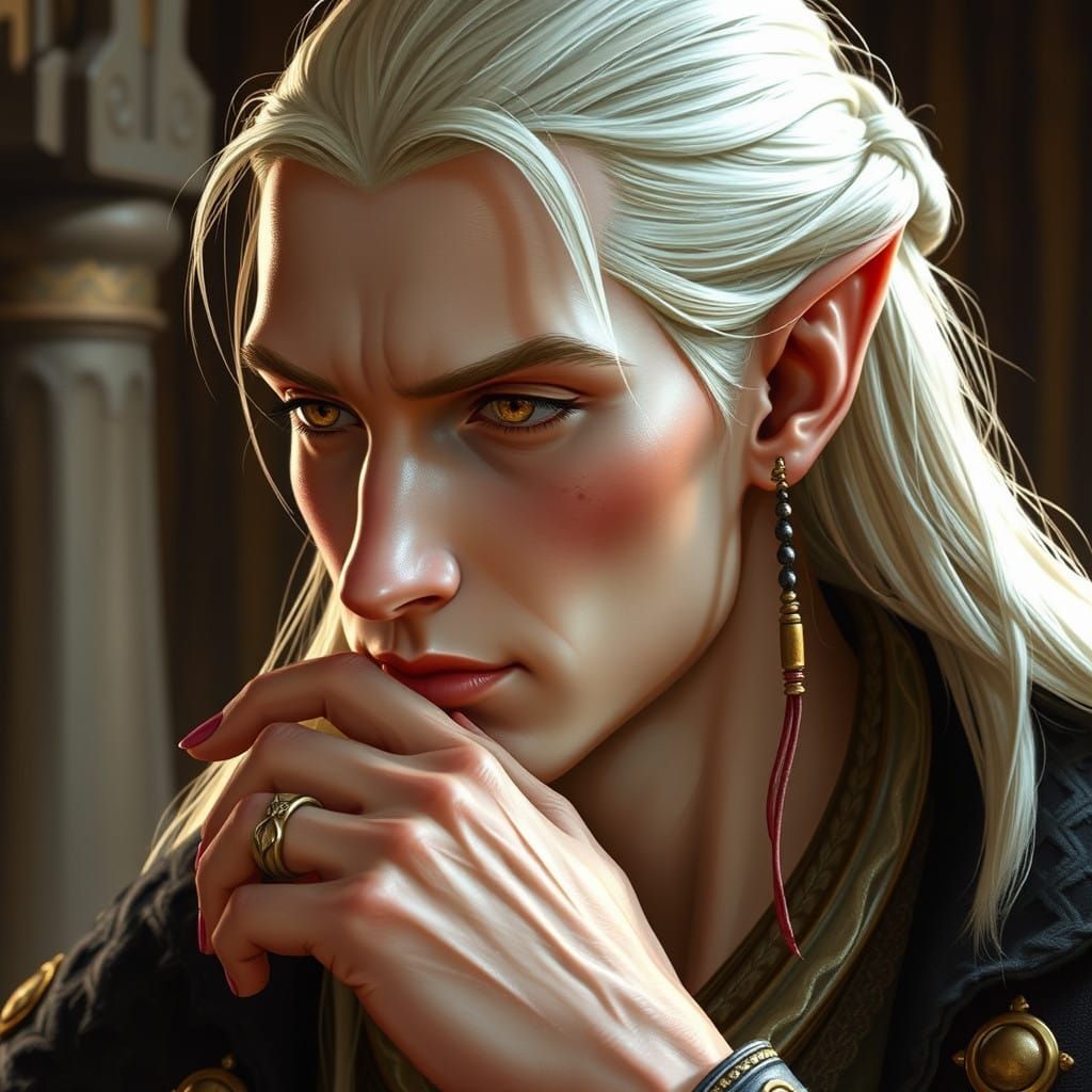 Elegant Altmer Scholar in Regal Attire