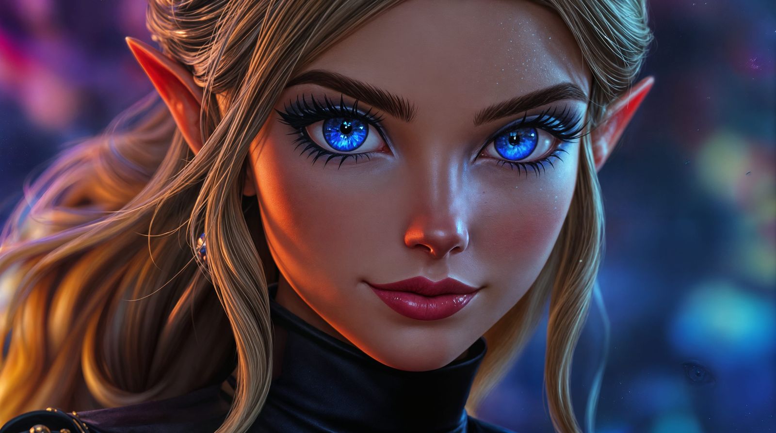 Zelda in Elegant Black Dress