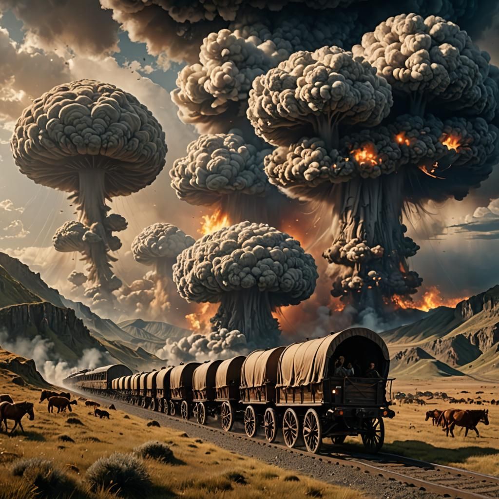 Wagon Train Journey Towards Nuclear Cloud