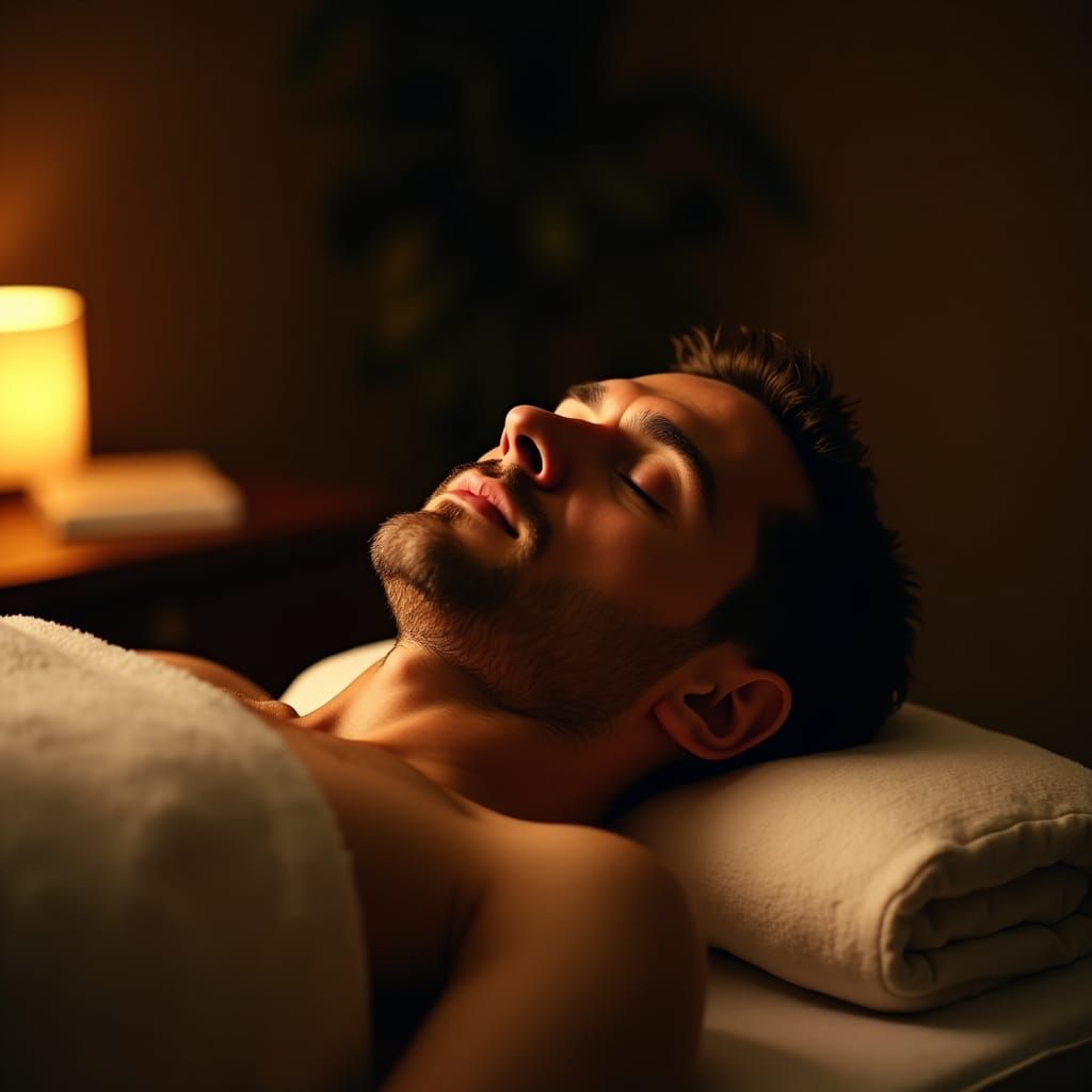Relaxing Massage in Warm Cinematic Lighting