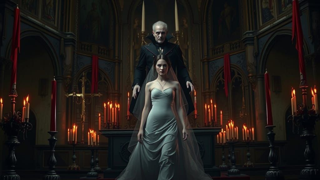 Gothic Vampire Ritual in Deep, Rich Colors