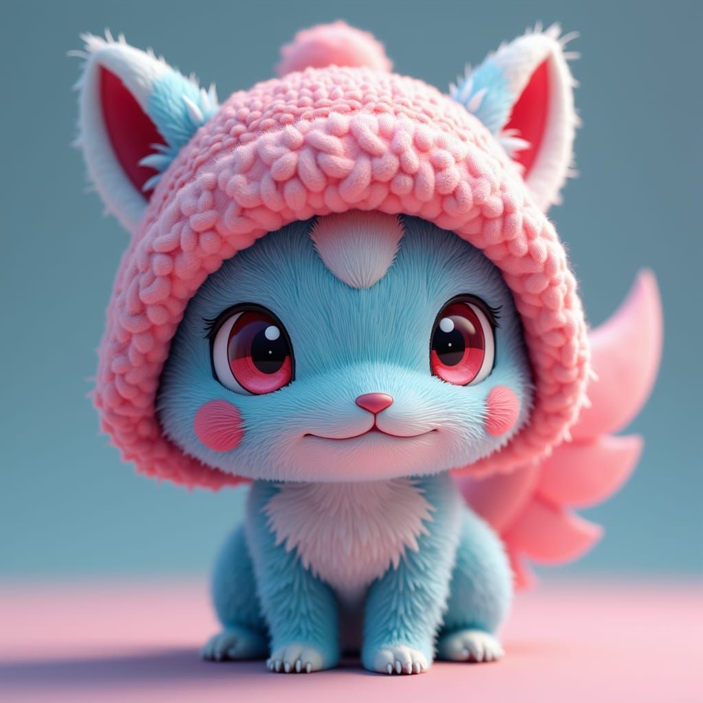 Exquisite Pokémon Wearing a Cool Cap in Anime Style