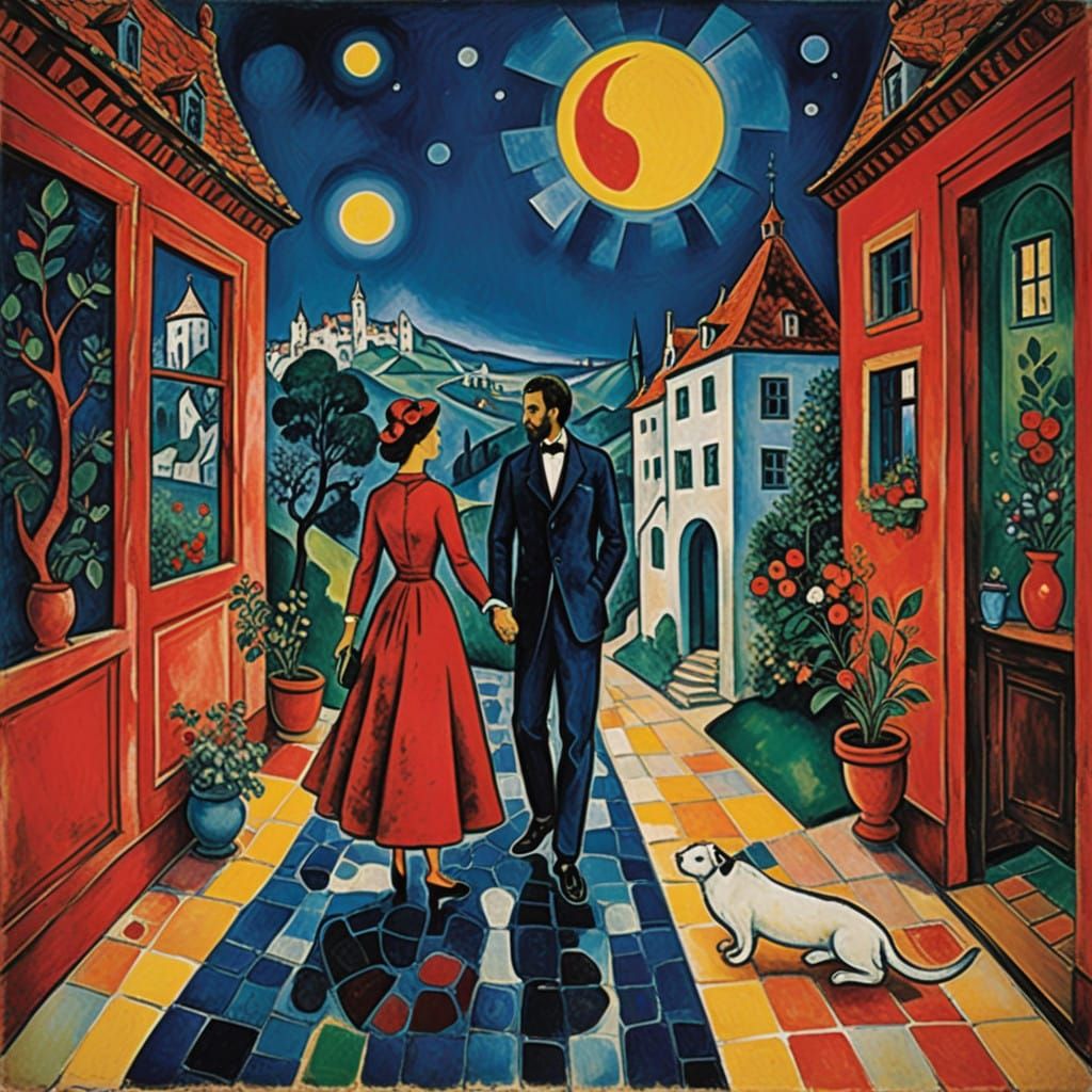 Surreal Art Gallery Comes to Life in Vibrant, Whimsical Scen...