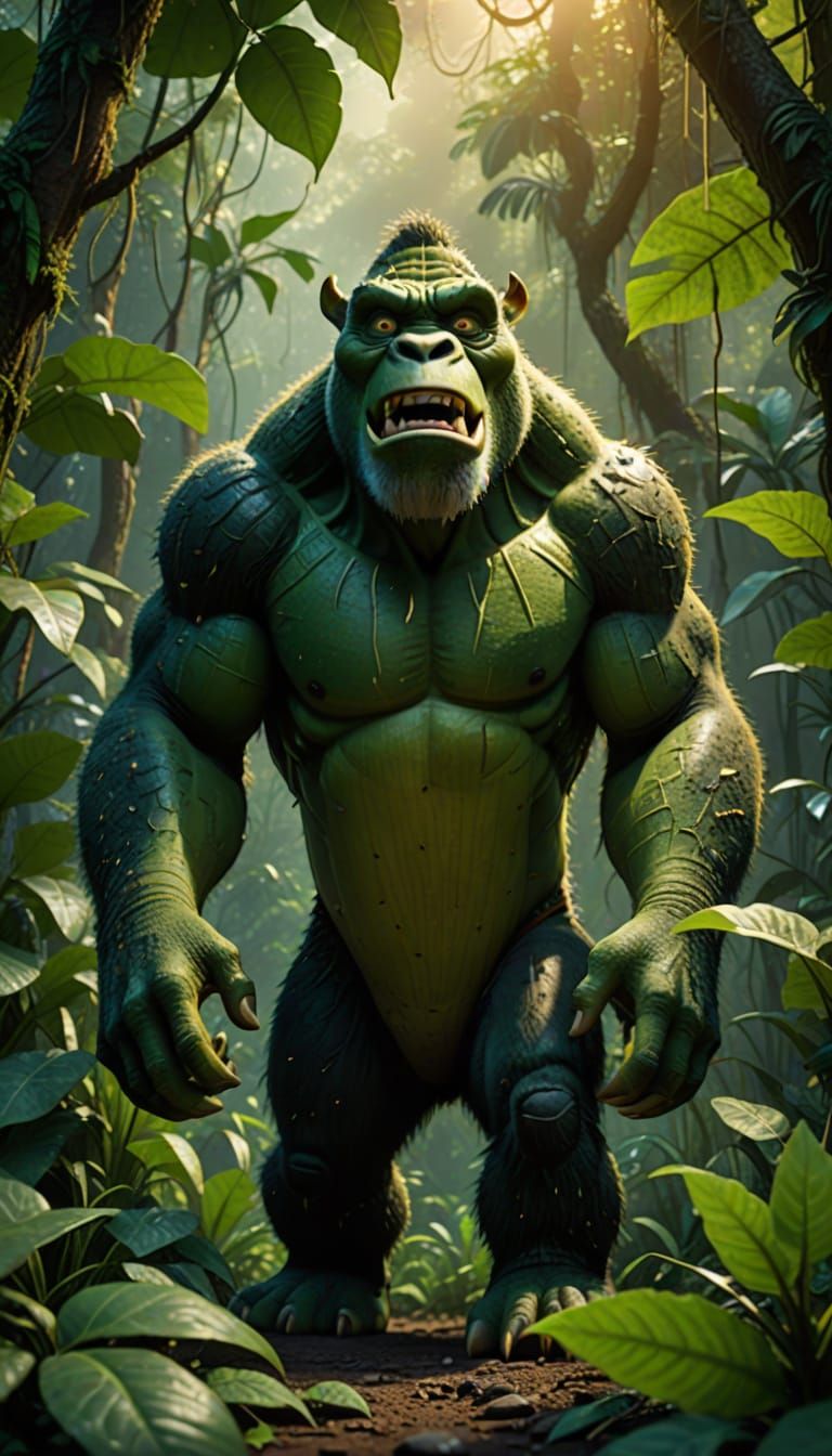 Disney Pixar-Style Giant Hands Golden Cucumber Seed to Jungl...