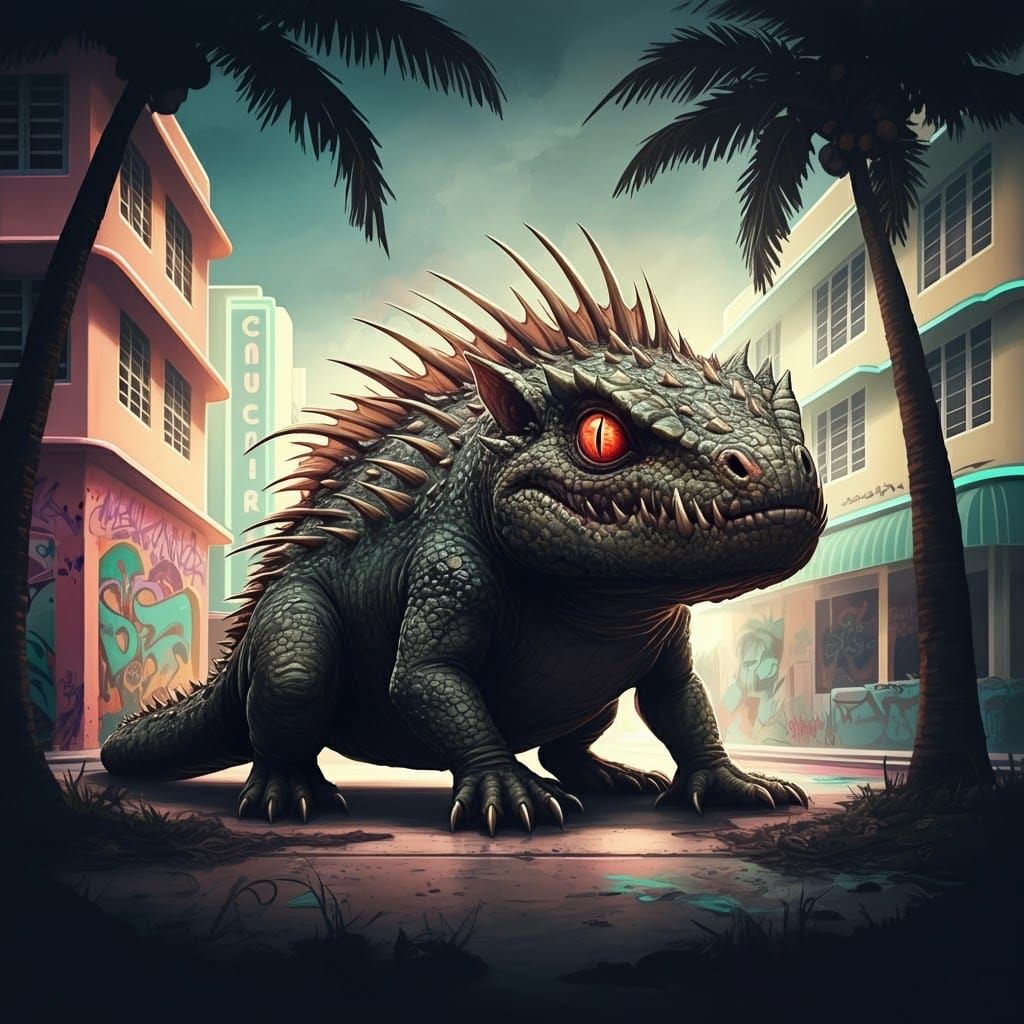 Chupacabra Spotted in Miami Street Art