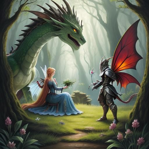 Enchanted Forest: Fairy, Dragons, and Knight