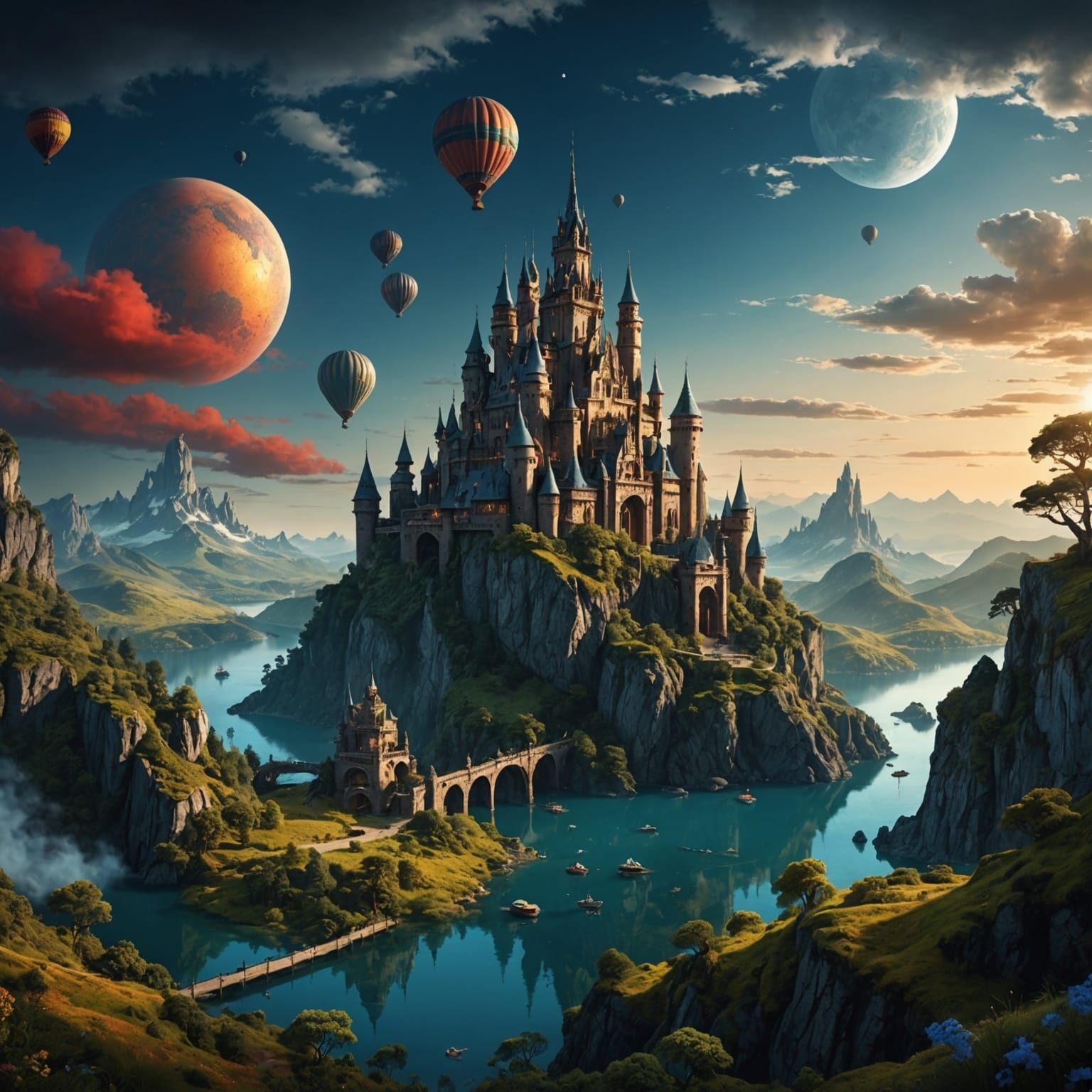 Fantastical Landscape Concept Art in Deep Color