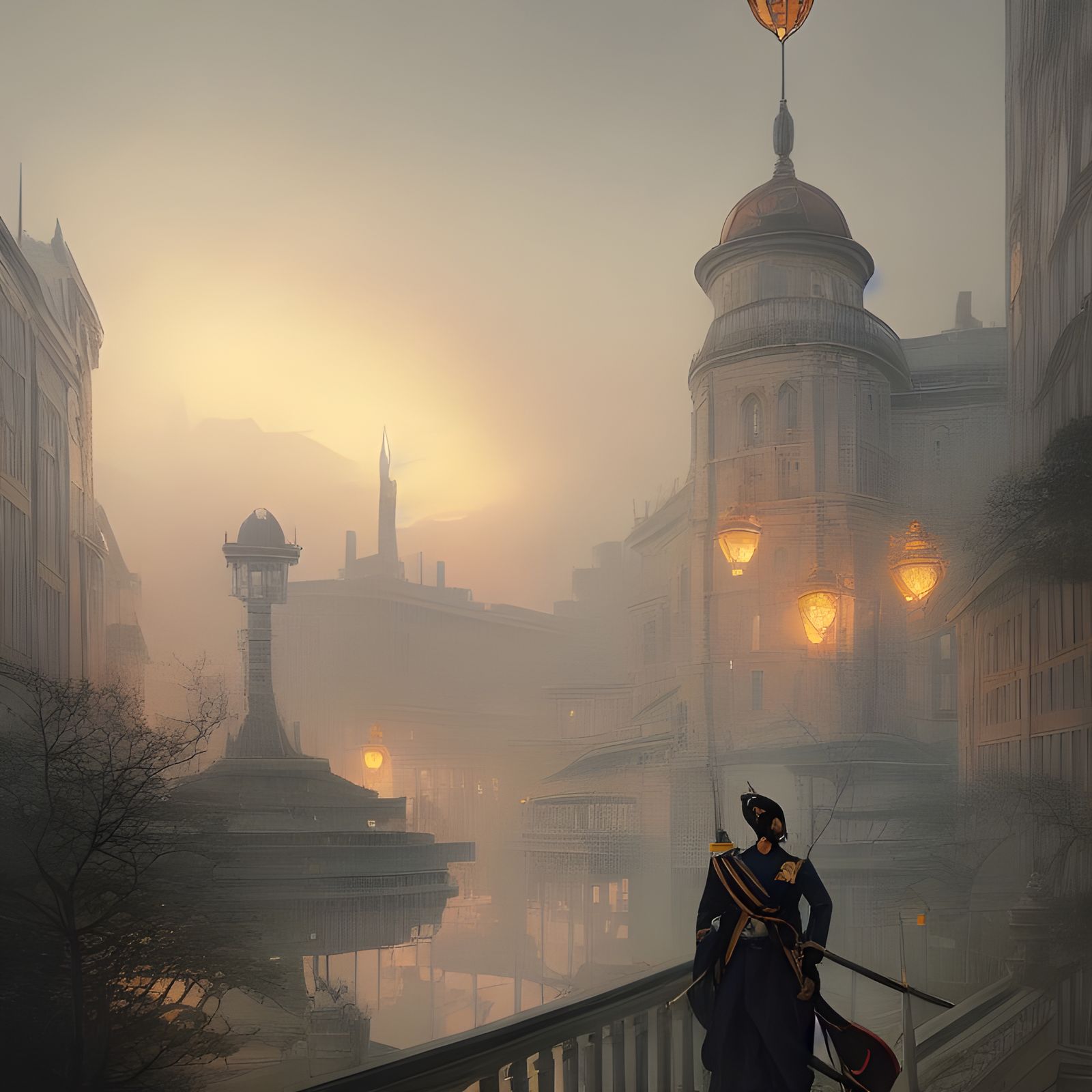 Napoleonic Soldier in Art Deco Style