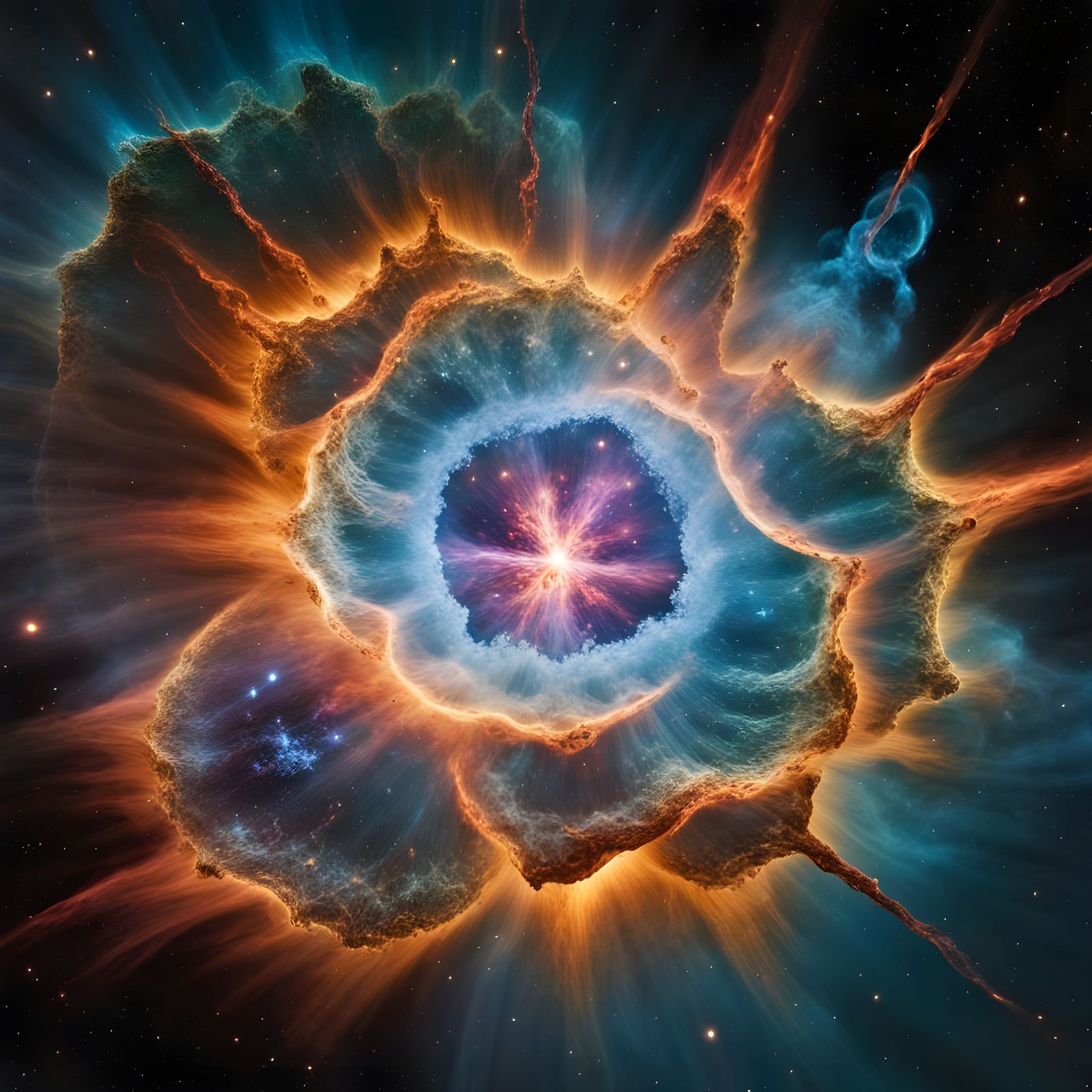 Hypergiant Star Supernova: Chromatic Fury in Space