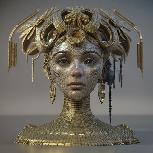 Medieval AI Chemist in Firelit Cave: Psychedelic CGI