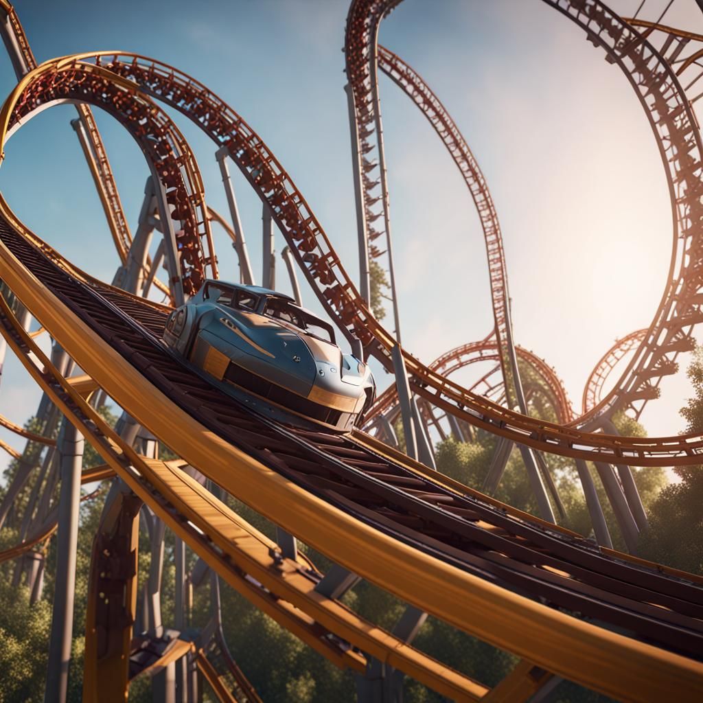 Epic 3D Rollercoaster Render in 8K