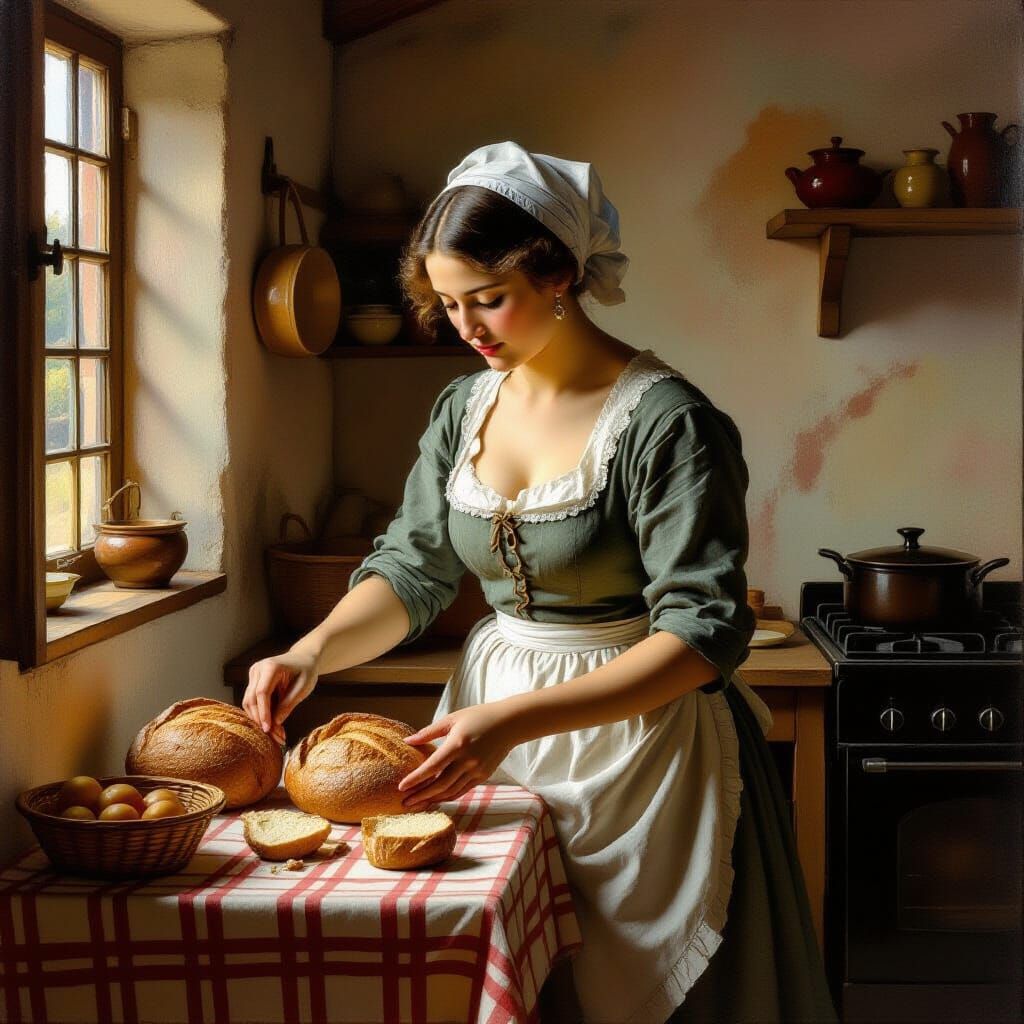 Woman Stealing Bread: A Classical Still Life