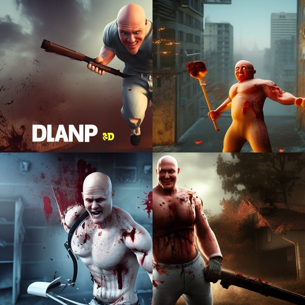 Violent Mr. Clean Rampage in 3D Game Style