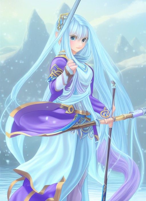 Water Mage Character in Sci-Fi Hyperrealism