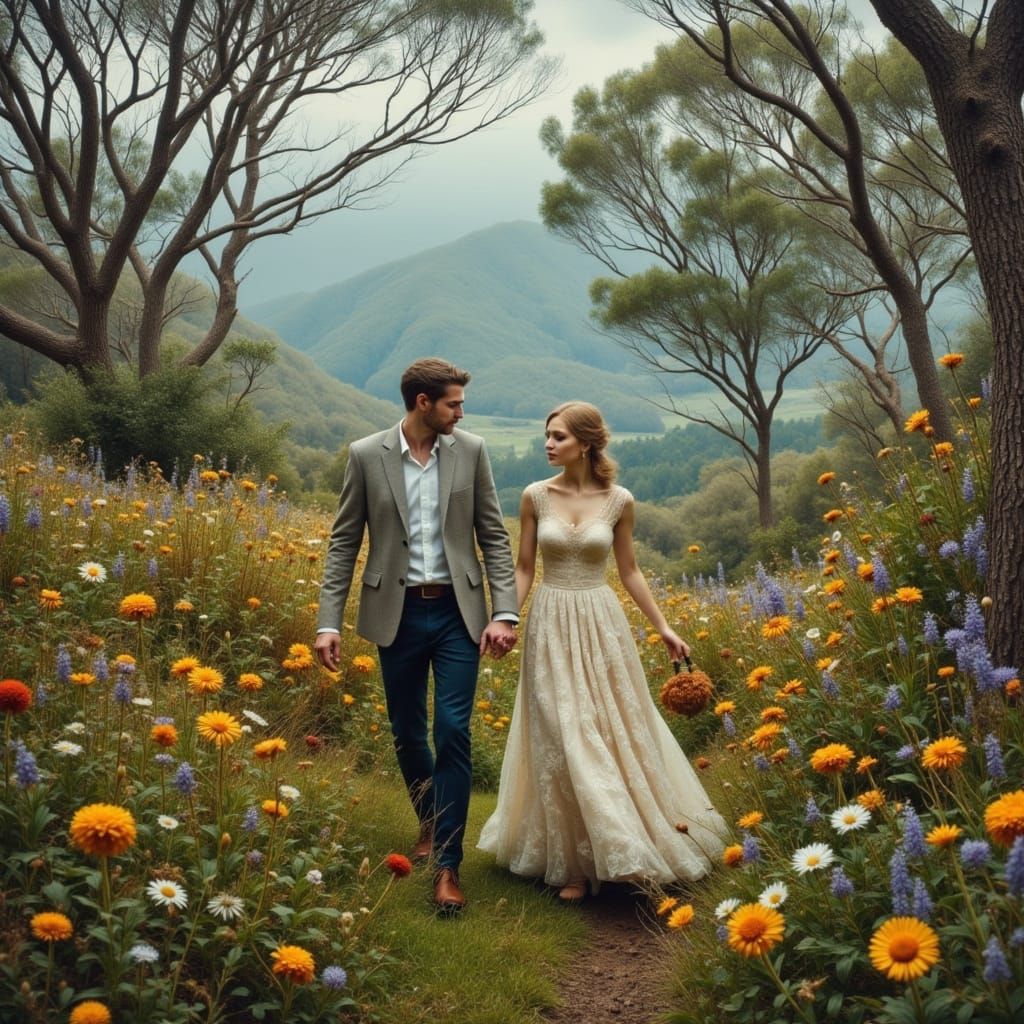 AI and his lady OI were seen taking a stroll in the morning ...