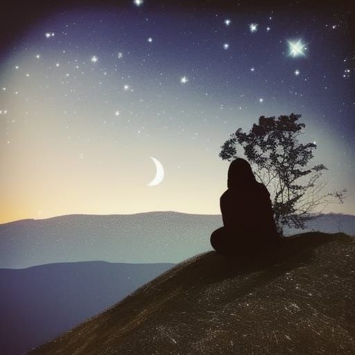 Celestial Night Sky with Twinkling Stars, Photography