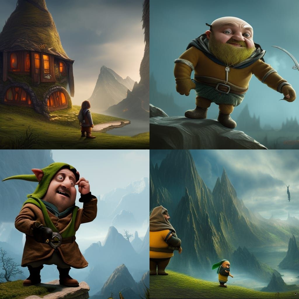 Minion as Hobbit: Detailed Matte Painting