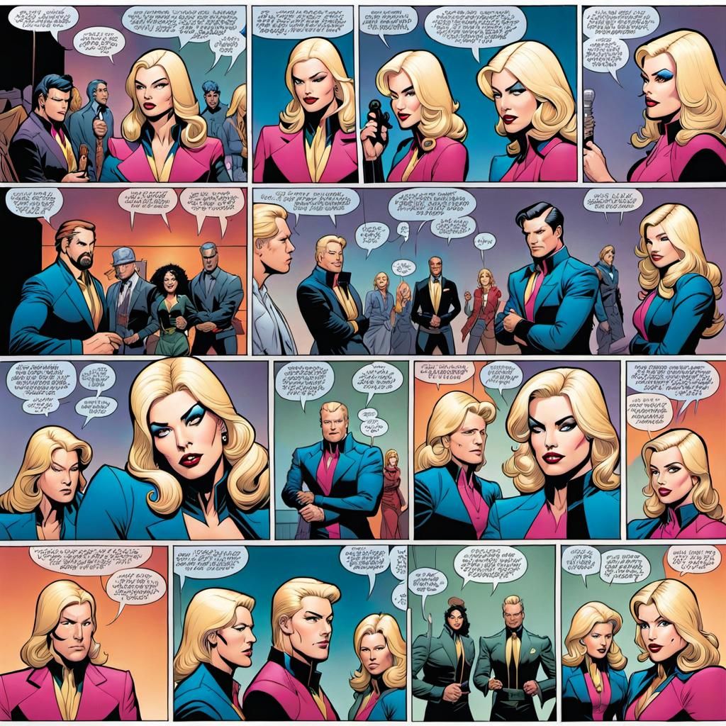 Drag Queens Versus Shark Group: Comic Book Art