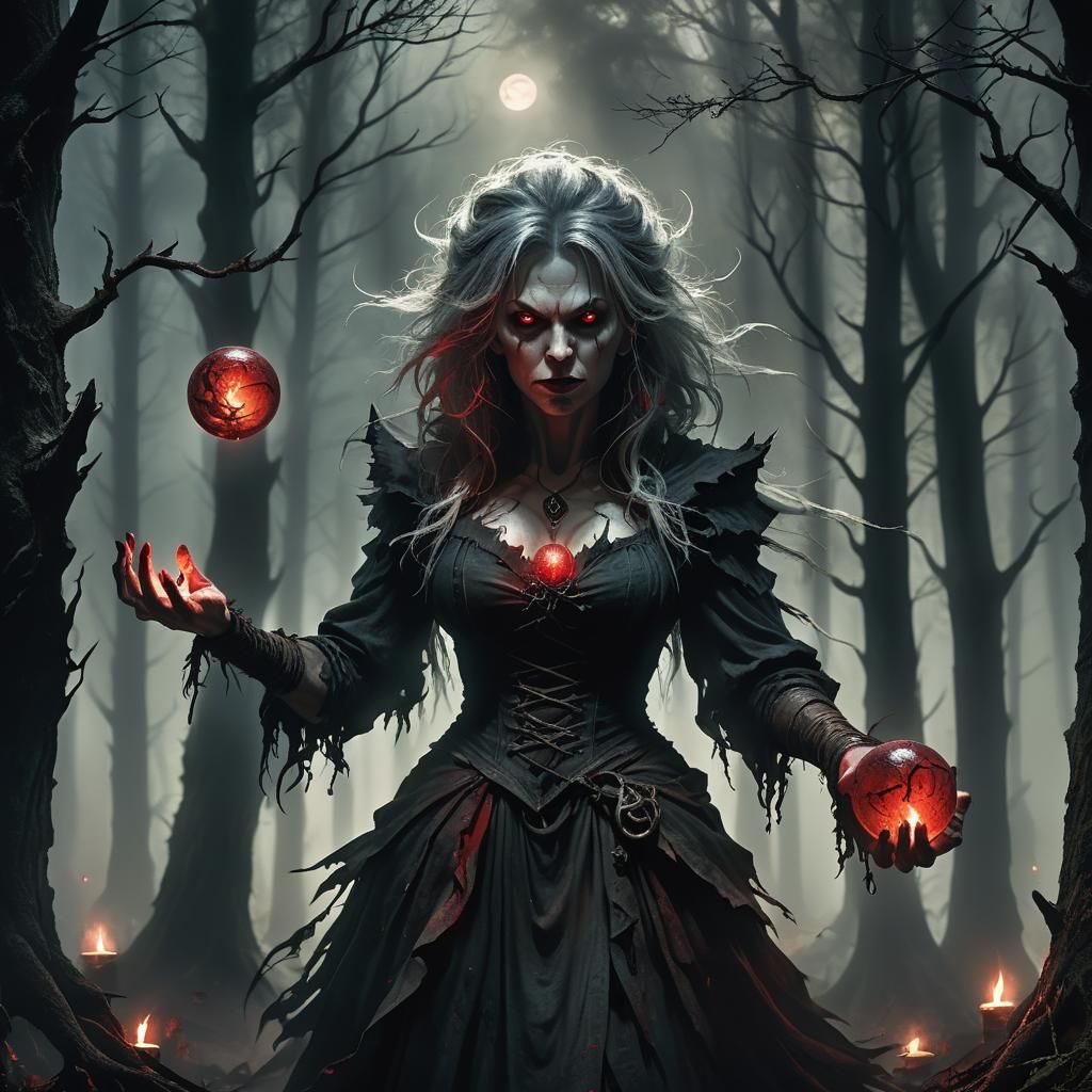Witch Summoning in Dark Fantasy Realm