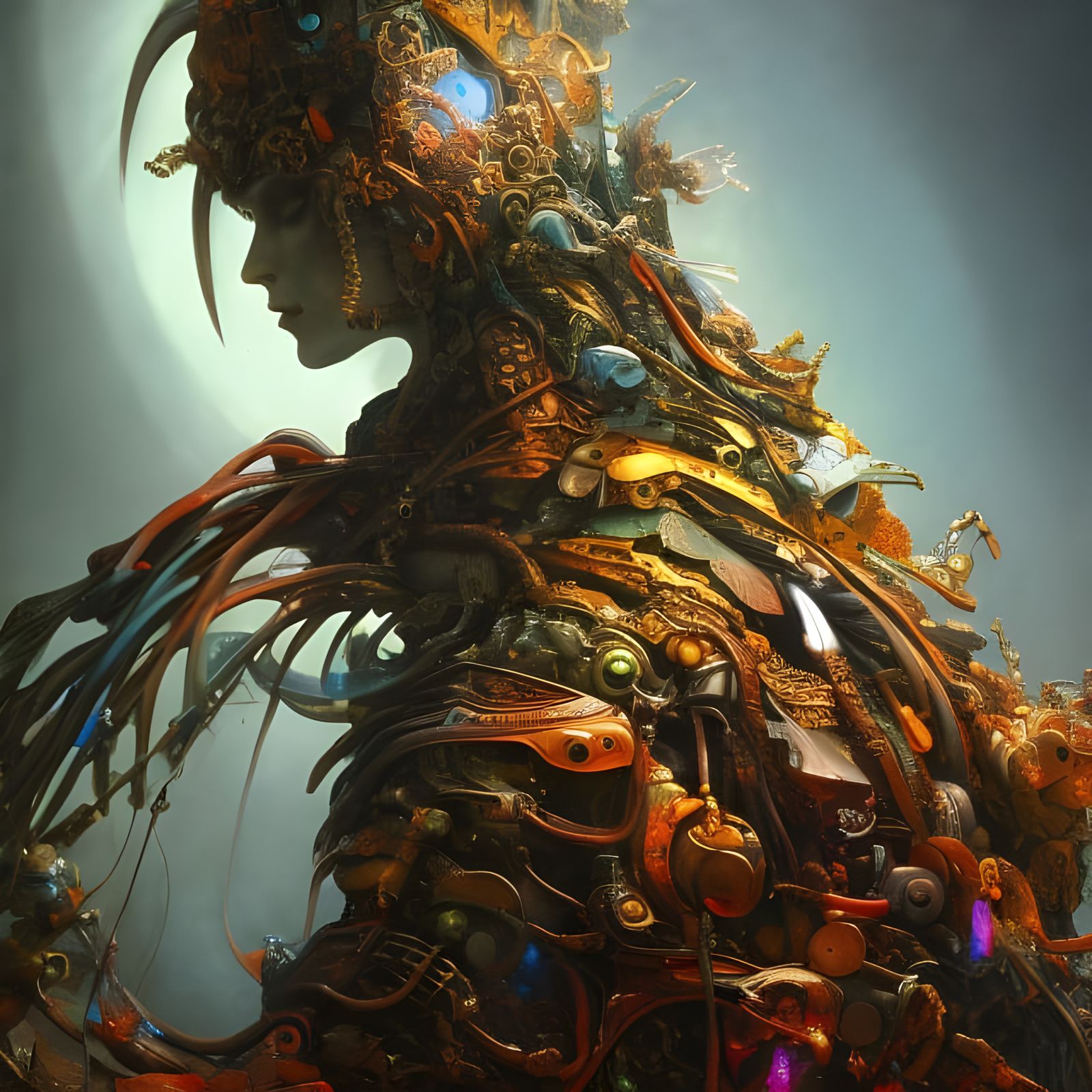 Heavy Heart: A Dystopian Digital Illustration