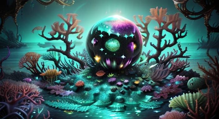 Underwater Kingdom: Mermaid and Coral Reef
