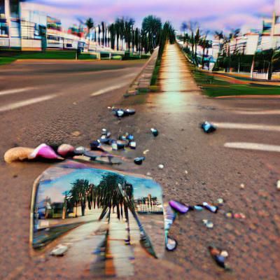 Empty Boulevard: A Minimalist AI Image