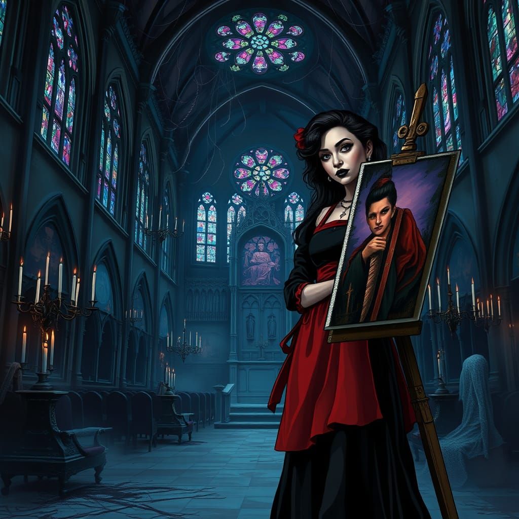 Eerie Artist Captures Whimsical Darkness in Haunted Church