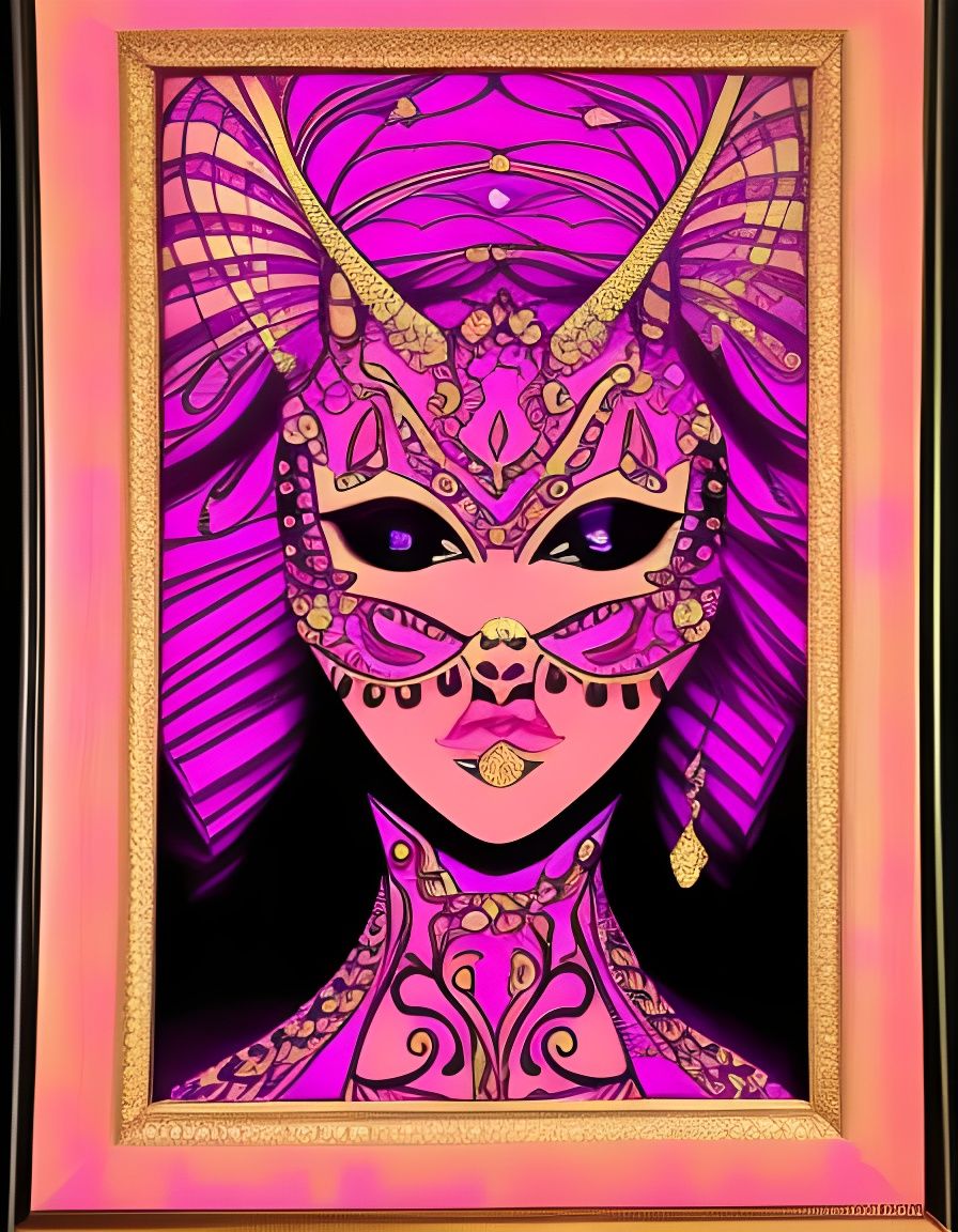 Melancholic Beauty with Purple Eyes in Pop Art Style