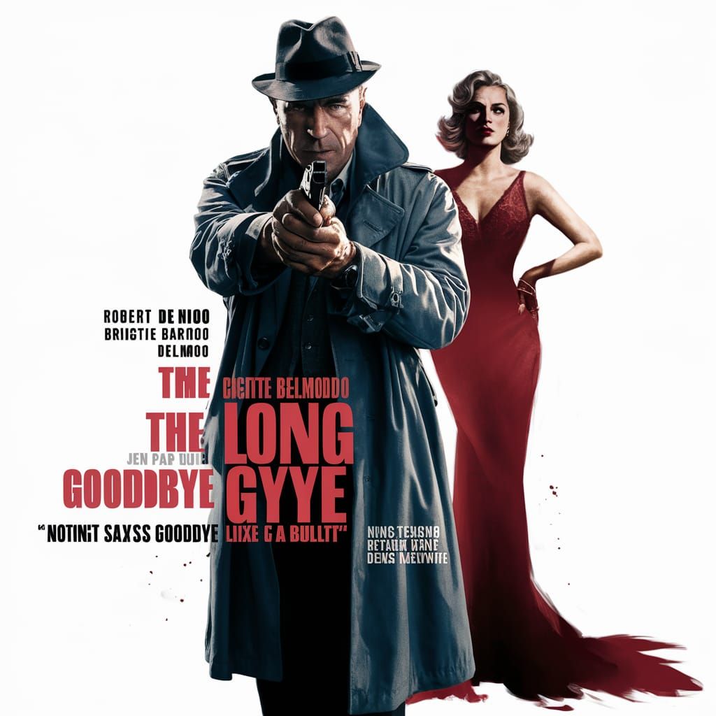 Noir Detective Movie Poster in 70s Style