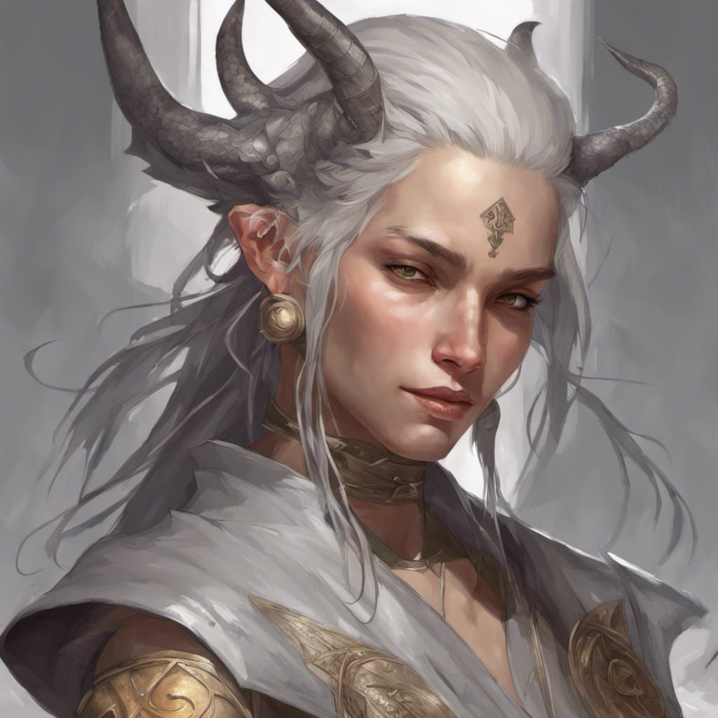 Draconic Monk Portrait in Fantasy Art Style