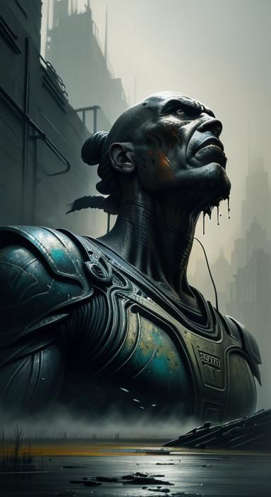 Artist Spraying Graffiti in Hyperrealistic Style