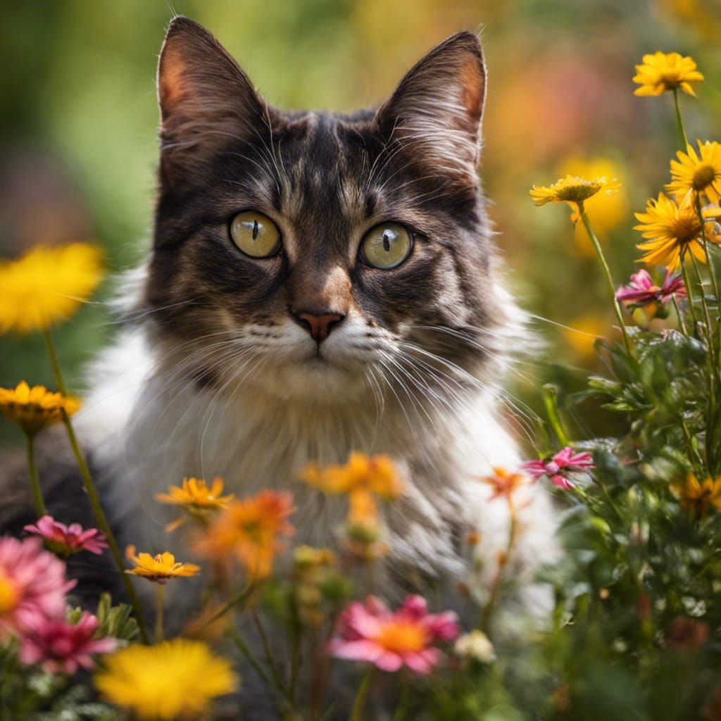 A poem by ChatGPT about a cat rendered by NightCafe