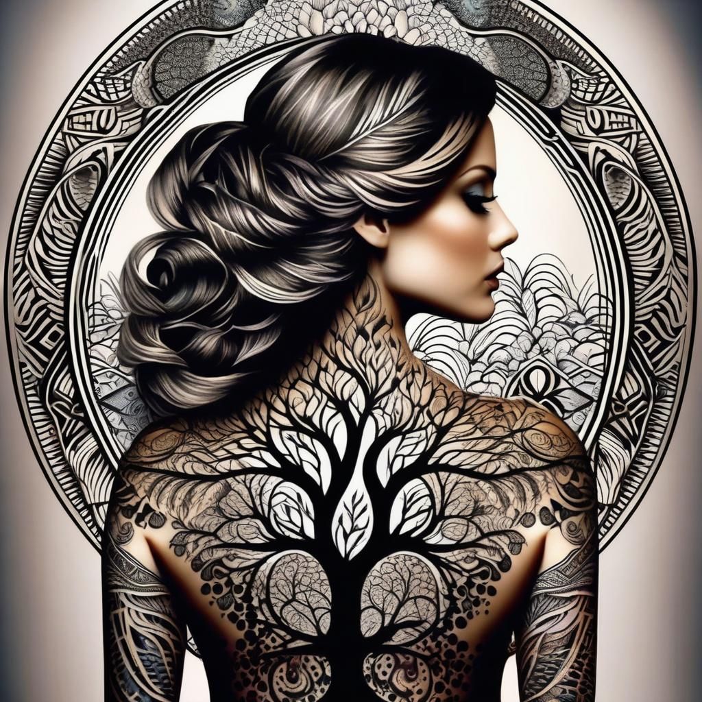 Tree of Life Tattoo: Zentangle Wave Function