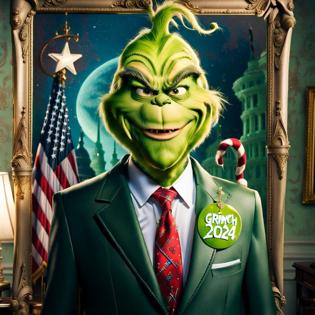 The Grinch as US President in Campaign Photo
